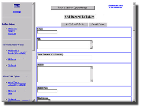 Click to return to "Intranet Databases"